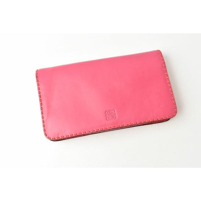 Loewe Clutch Bag Second Pouch Lamb Leather Anagram Fuchsia — view 2