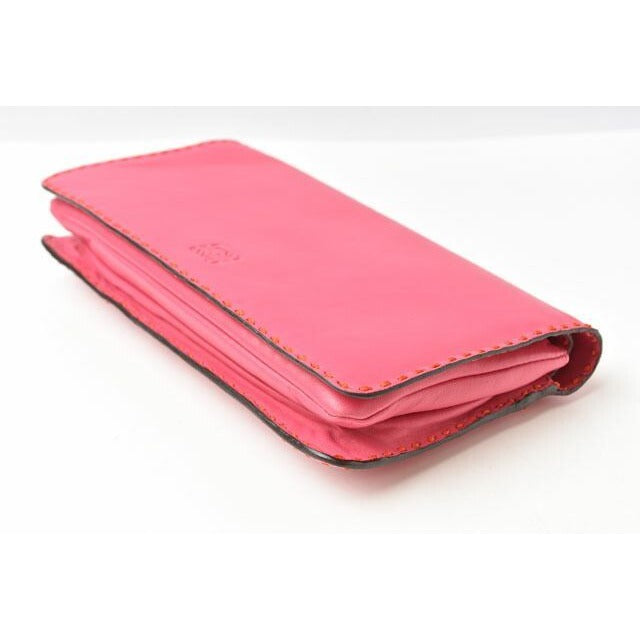 Loewe Clutch Bag Second Pouch Lamb Leather Anagram Fuchsia — view 3