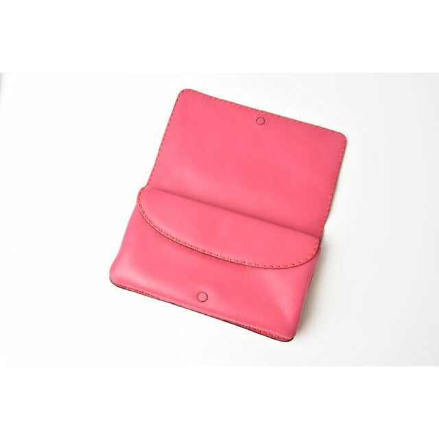 Loewe Clutch Bag Second Pouch Lamb Leather Anagram Fuchsia — view 6