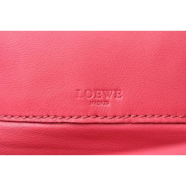 Loewe Clutch Bag Second Pouch Lamb Leather Anagram Fuchsia — view 7