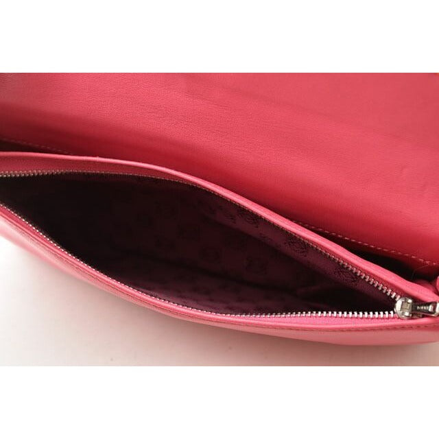 Loewe Clutch Bag Second Pouch Lamb Leather Anagram Fuchsia — view 9