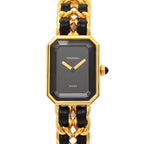 Chanel Premiere L Vintage Watch Black Gold
