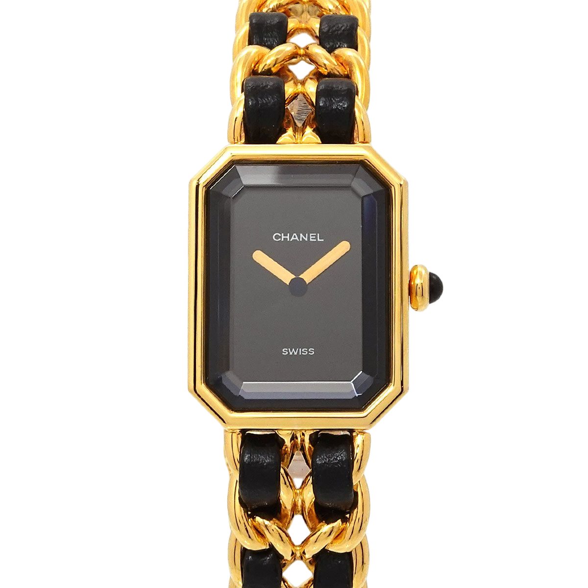 Chanel Premiere L Vintage Watch Black Gold