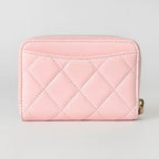 Chanel Coin Case Classic Zip Purse Pink — view 2