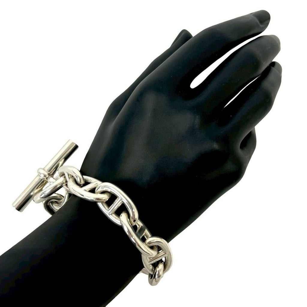 Hermes Chaine D'ancre TGM 11 Links Chain Bracelet Silver — view 2