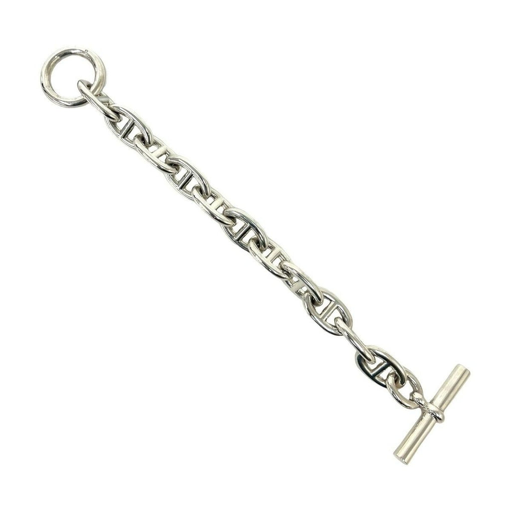 Hermes Chaine D'ancre TGM 11 Links Chain Bracelet Silver — view 6