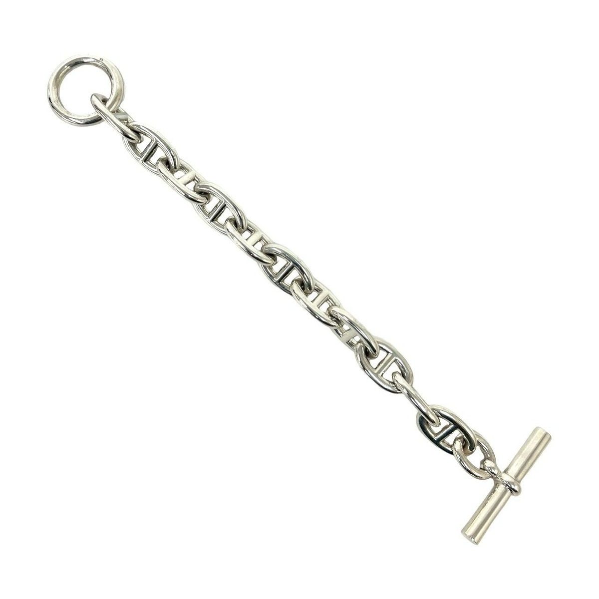 Hermes Chaine D'ancre TGM 11 Links Chain Bracelet Silver — view 6