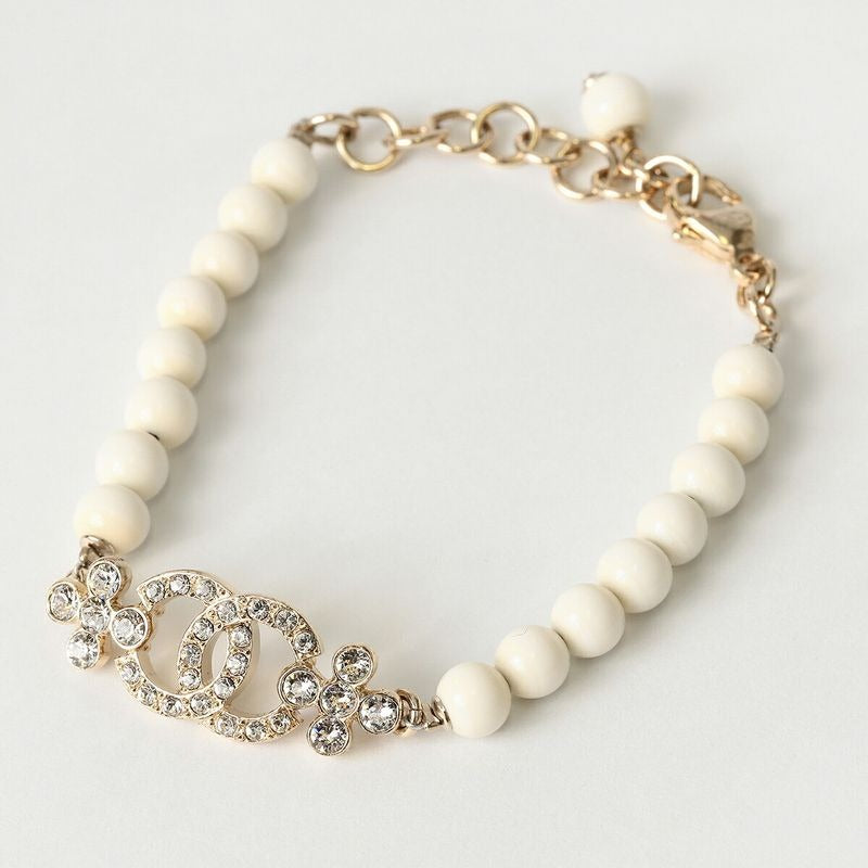 Chanel Bracelet Gold White