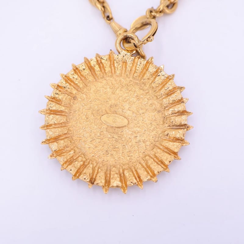 Chanel Coco Mark Round Necklace Chain Long GP Gold — view 6