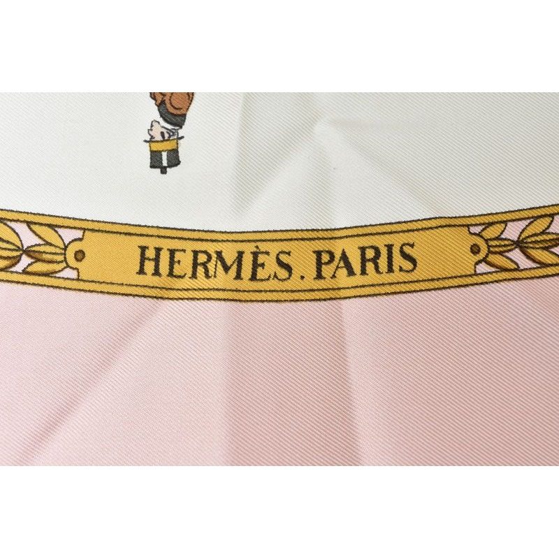 Hermes Scarf Carre 90 Walk to Long Chien la Promenade de Longchamps Silk Light — view 6