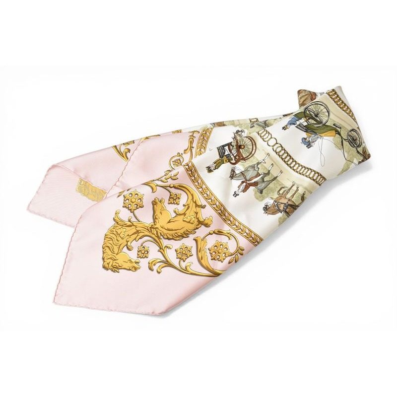 Hermes Scarf Carre 90 Walk to Long Chien la Promenade de Longchamps Silk Light — view 8