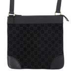 Gucci GG Suede Black Shoulder Bag 0454