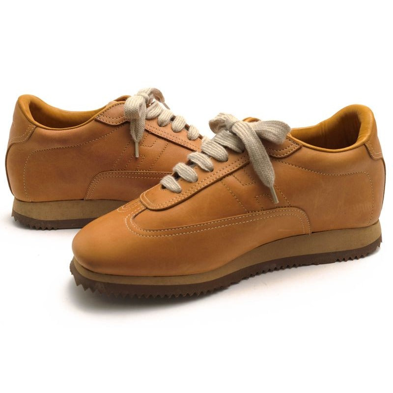 Hermes Shoes Sneakers Low Cut Women Leather Brown Quick — view 3