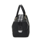 Celine Vintage Boston Black Macadam Canvas Shoulder Bag — view 3