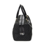 Celine Vintage Boston Black Macadam Canvas Shoulder Bag — view 4