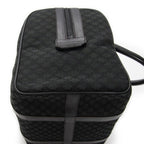 Celine Vintage Boston Black Macadam Canvas Shoulder Bag — view 8