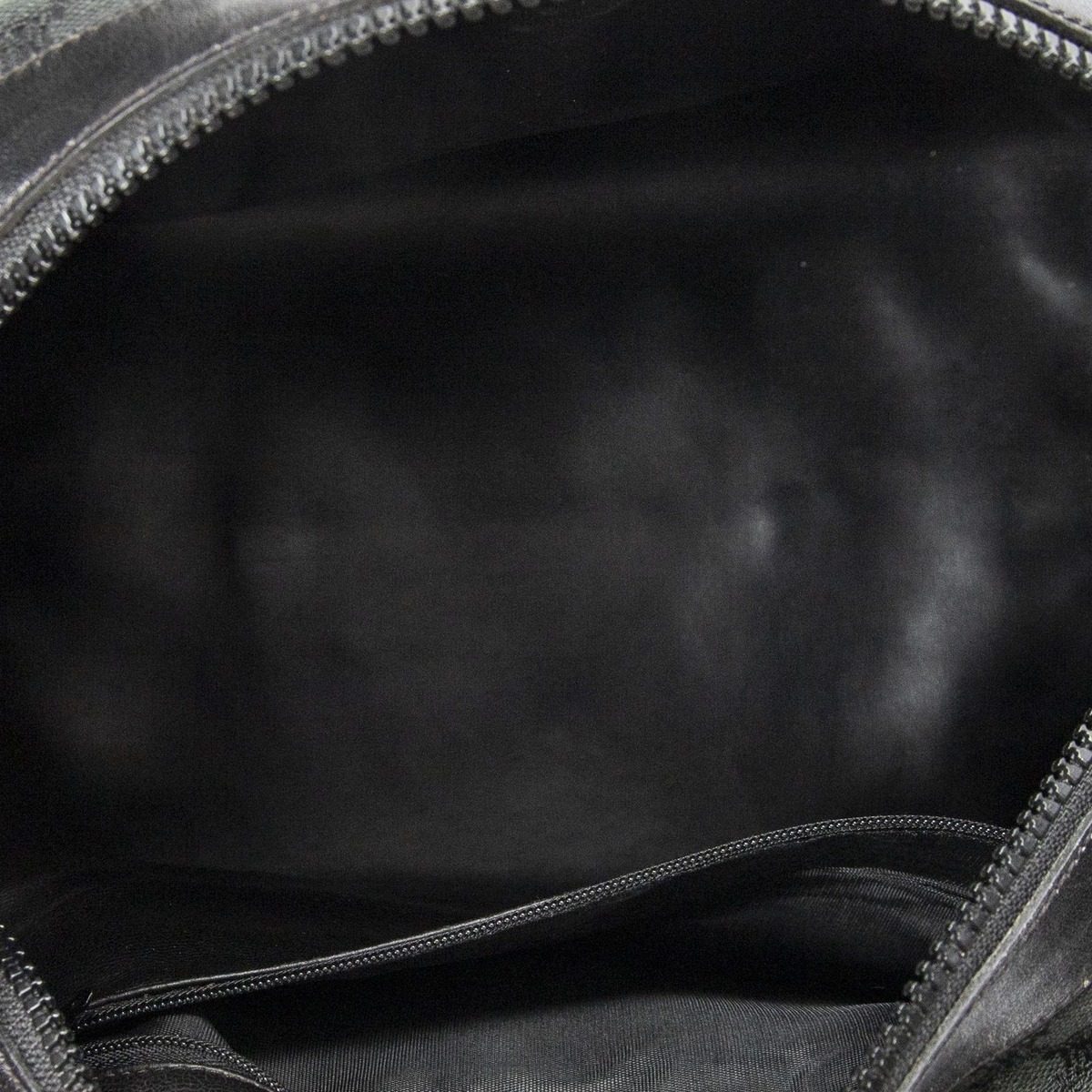 Celine Vintage Boston Black Macadam Canvas Shoulder Bag — view 9