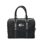 Celine Vintage Boston Black Macadam Canvas Shoulder Bag
