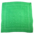 Hermes Sellier Cashmere Silk Fringe Large Shawl Scarf Green