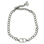 Christian Dior Chain Bracelet Bangle Accessories Jewelry CD Logo Metal Silver — view 2