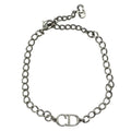 Christian Dior Chain Bracelet Bangle Accessories Jewelry CD Logo Metal Silver