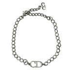 Christian Dior Chain Bracelet Bangle Accessories Jewelry CD Logo Metal Silver