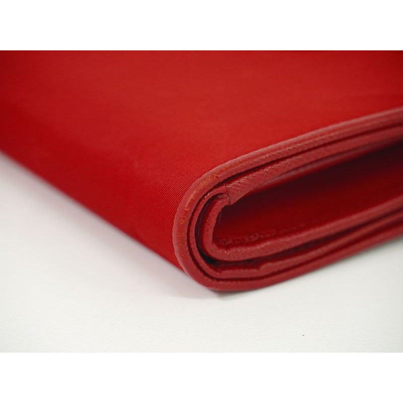Prada Nylon Fold Wallet Compact Red — view 5