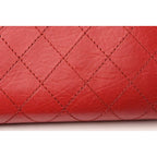 Chanel Long Wallet Leather Rouge Red Vintage Silver Hardware — view 3