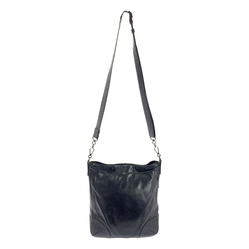 Bottega Veneta Scolpito Leather Shoulder Bag Black
