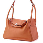 Hermes Lindy 34 Shoulder Bag Taurillon Clemence Orange Poppy — view 2