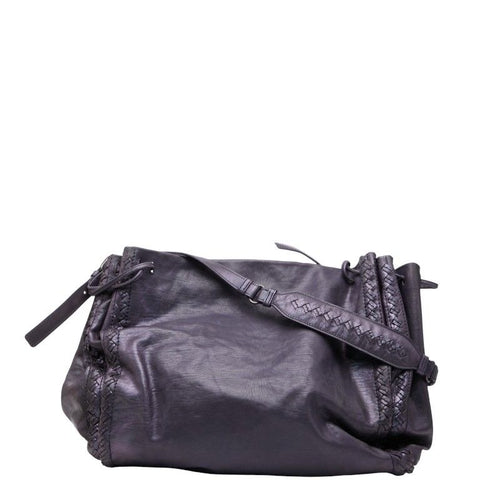Bottega Veneta Crossbody Bag Purple Leather