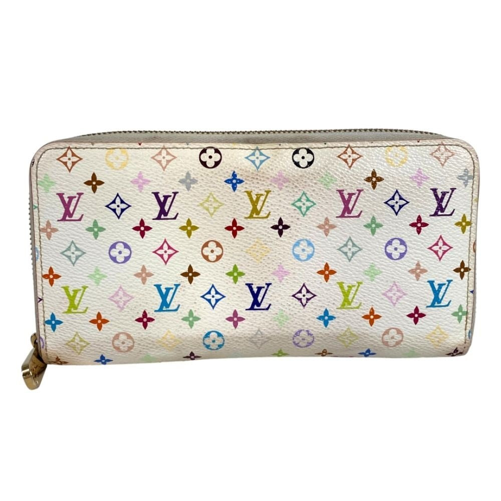 Louis Vuitton Zippy Long Wallet Monogram Multicolor Canvas White
