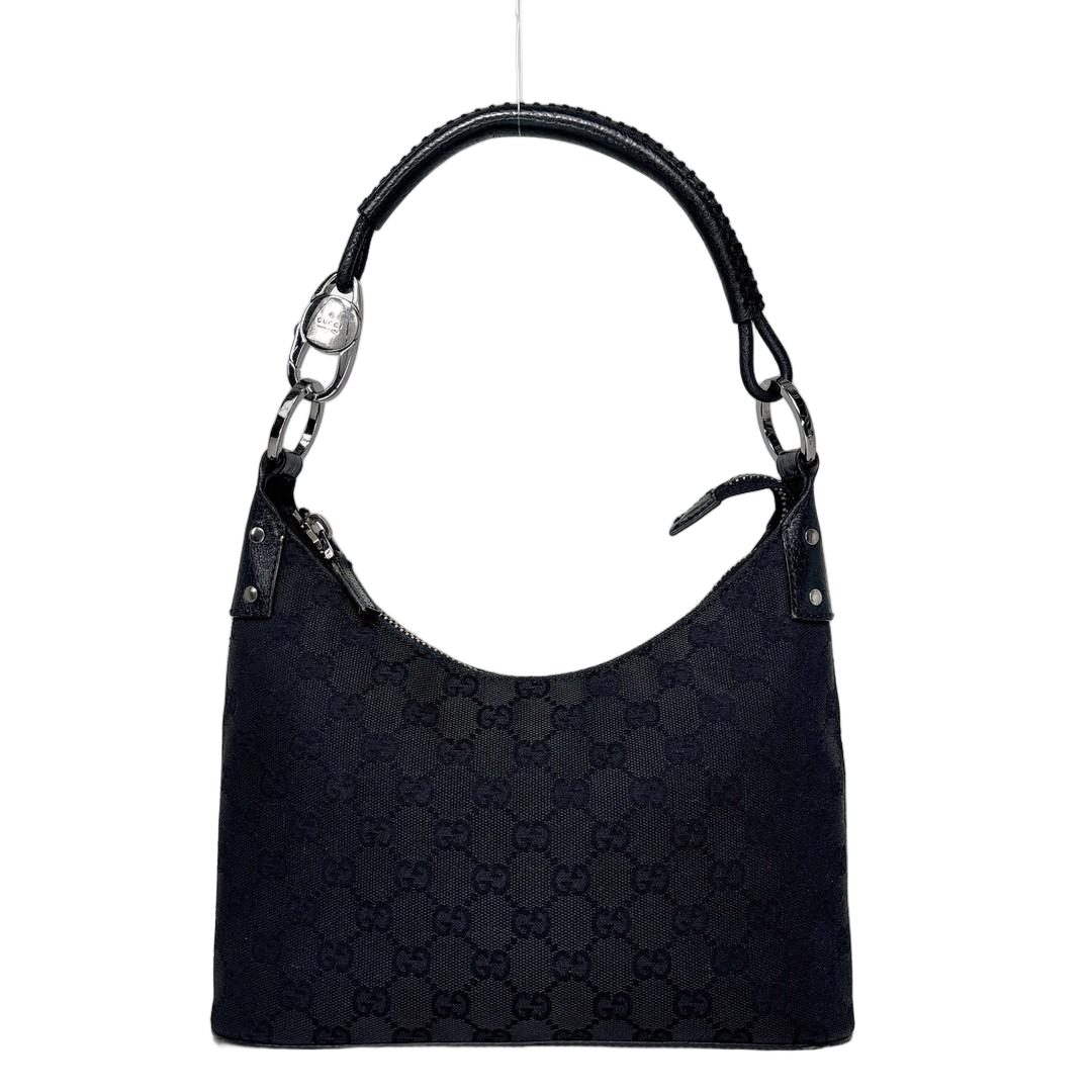 Gucci Shoulder Bag Black GG Canvas