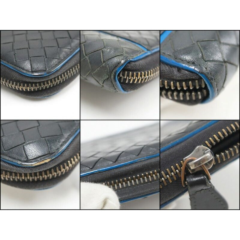 Bottega Veneta Wallet Intrecciato Black Leather — view 6