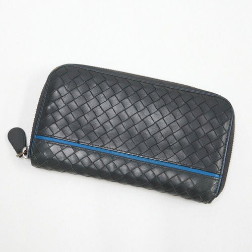 Bottega Veneta Wallet Intrecciato Black Leather
