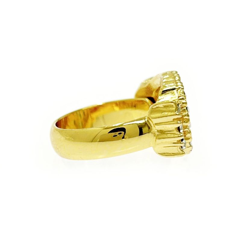 Christian Dior GP Rhinestone Logo Ring Gold — view 6