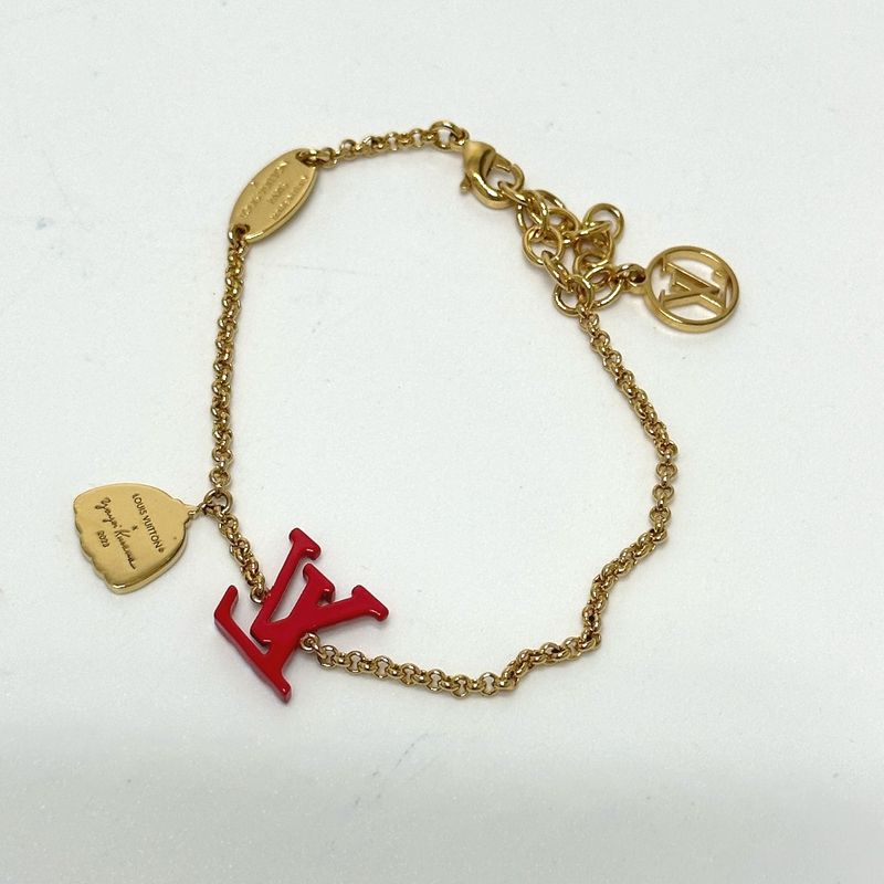 Louis Vuitton Bracelet Iconic Infinity Dot M0970 A Metal Red Yayoi Kusama — view 2