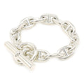 Hermes Chaine D'ancre Bracelet MM 12 Frames AG 925 SV Silver