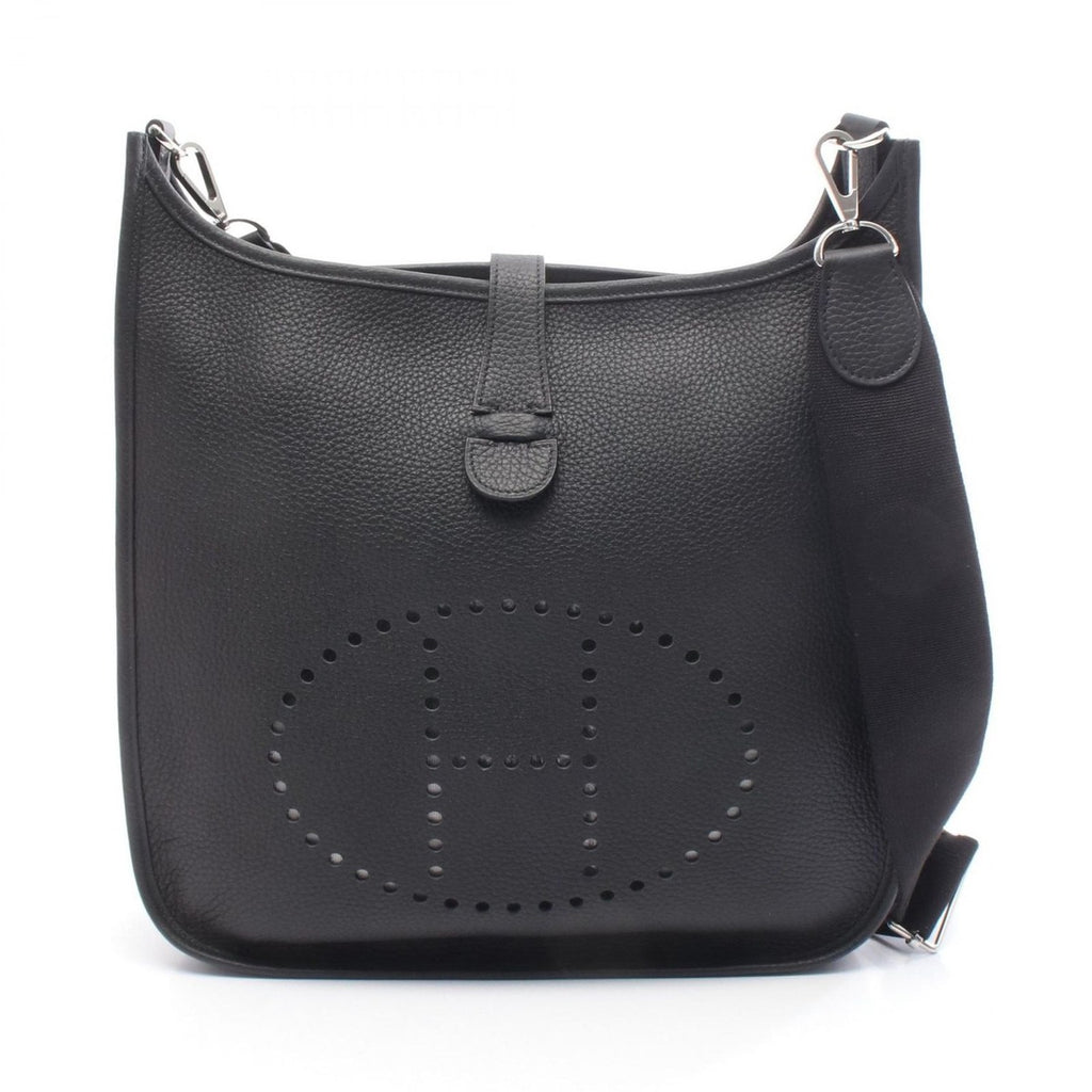 Hermes Shoulder Bag Evelyne 3 Trois GM Black Leather