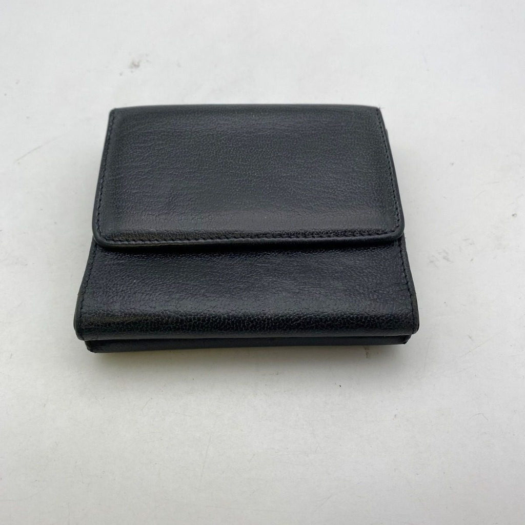 Chanel Wallet Bifold Hook Compact Leather Black CC Logo — view 3