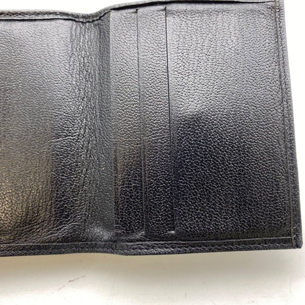 Chanel Wallet Bifold Hook Compact Leather Black CC Logo — view 8