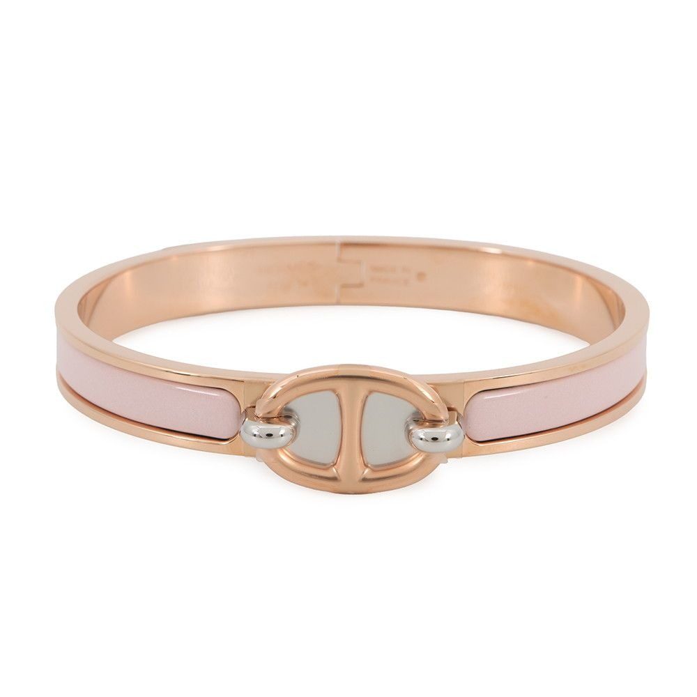 Hermes Bracelet Chaine D'ancre Mini Click PM Rose Canda Pink Gold
