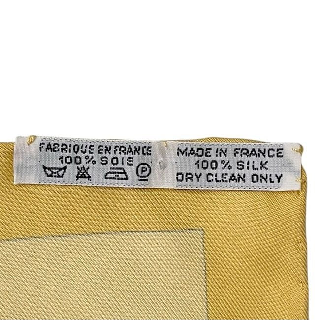 Hermes Scarf Carre 90 Beige Brown L'or des — view 7