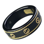 Gucci Interlocking Black Ring — view 4