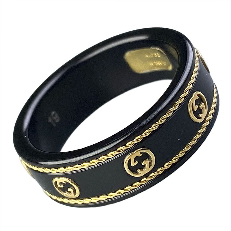 Gucci Interlocking Black Ring — view 4