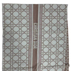 Dior Christian Cannage Cashmere Muffler Shawl Beige Scarf — view 3