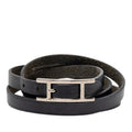 Hermes Api Long Bracelet Black Leather