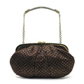 Louis Vuitton Monogram Satin Ommonier Clasp Chain Bag Brown Gold