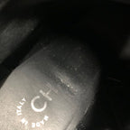 Chanel Boots Short Shoes Leather Patent Black Silver Coco Mark Chain — view 7