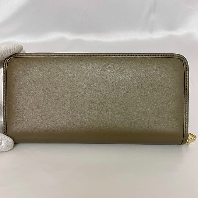 Loewe Round Zipper Long Wallet Brown — view 8